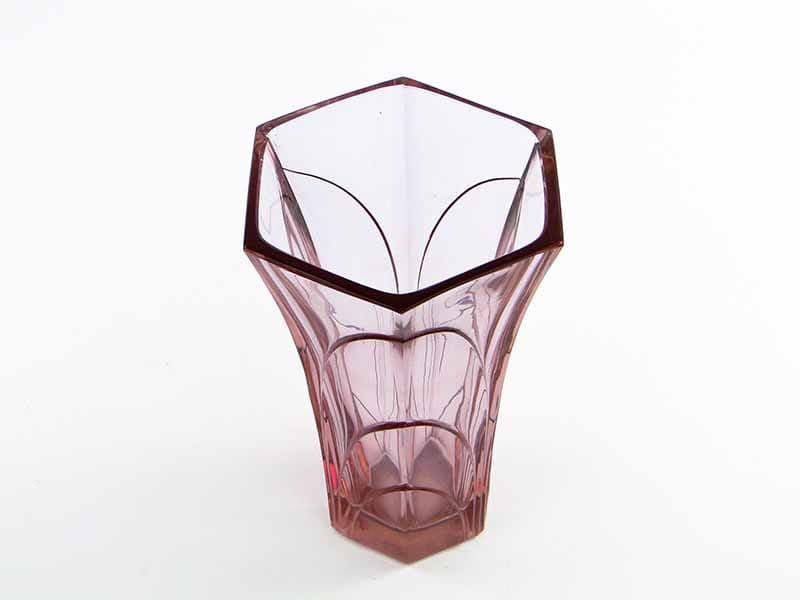 Vase Art Deco, amethyst clear crystal, Moser, Czechia, 1920s - 388823