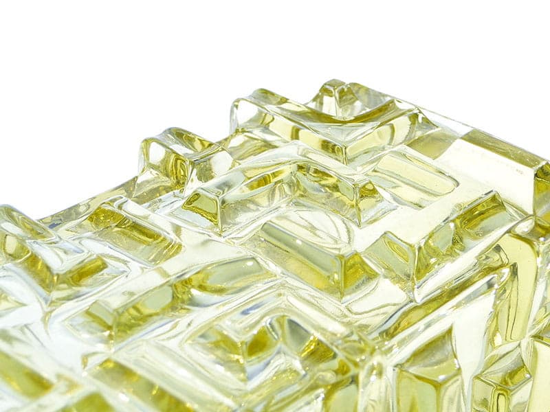 Vase Tetris, yellow soda glass, by J. Brabec, Czechoslovakia, 1960s. - 388872