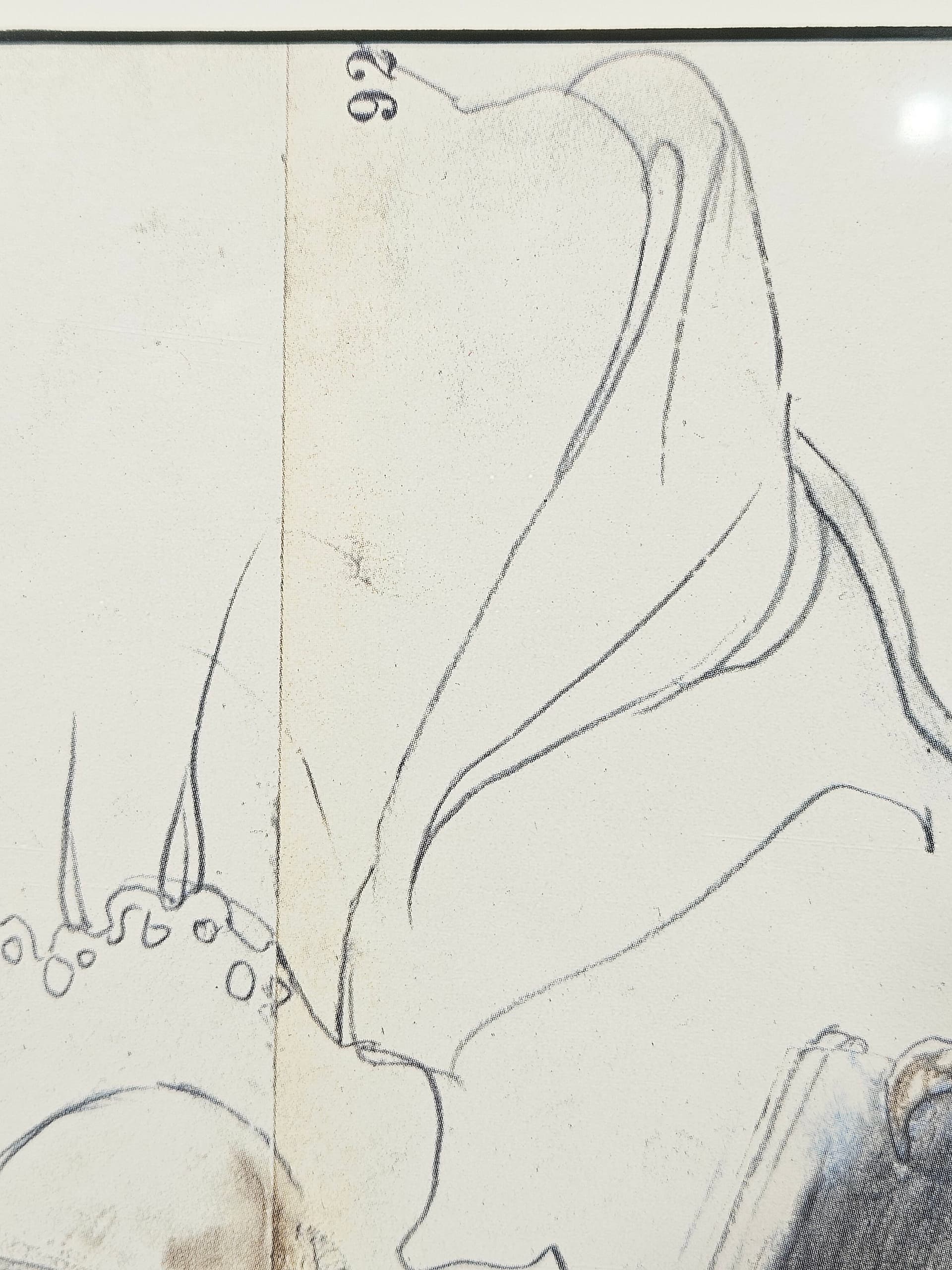 Grafika Blumen für die Binderin weil..., papier szary, proj. H. Janssen, Niemcy, lata 80. - 388883