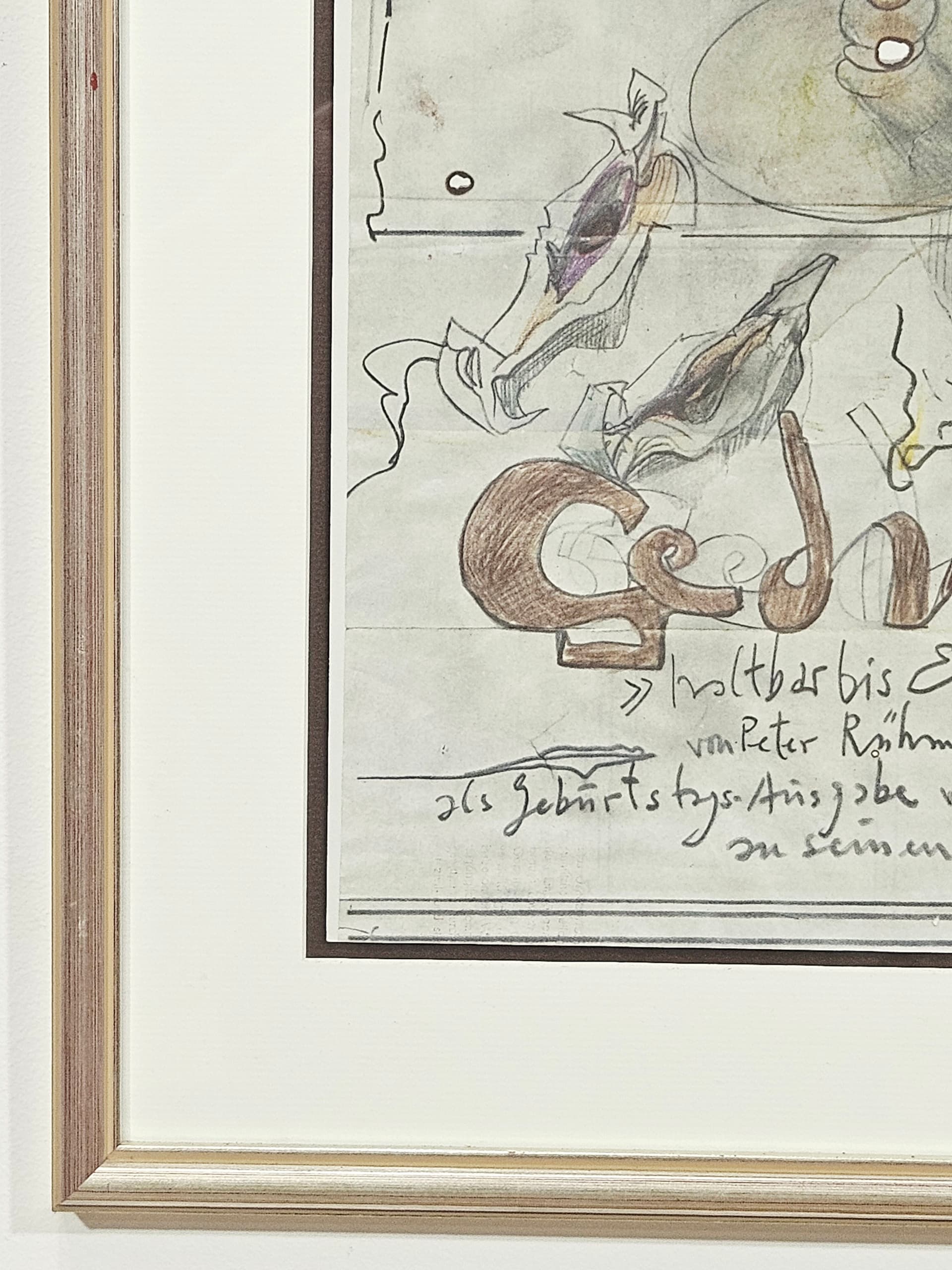 Plakat Gedichte 88x50,5 cm, papier beżowy, art. H. Janssen, Niemcy, lata 80. - 388928