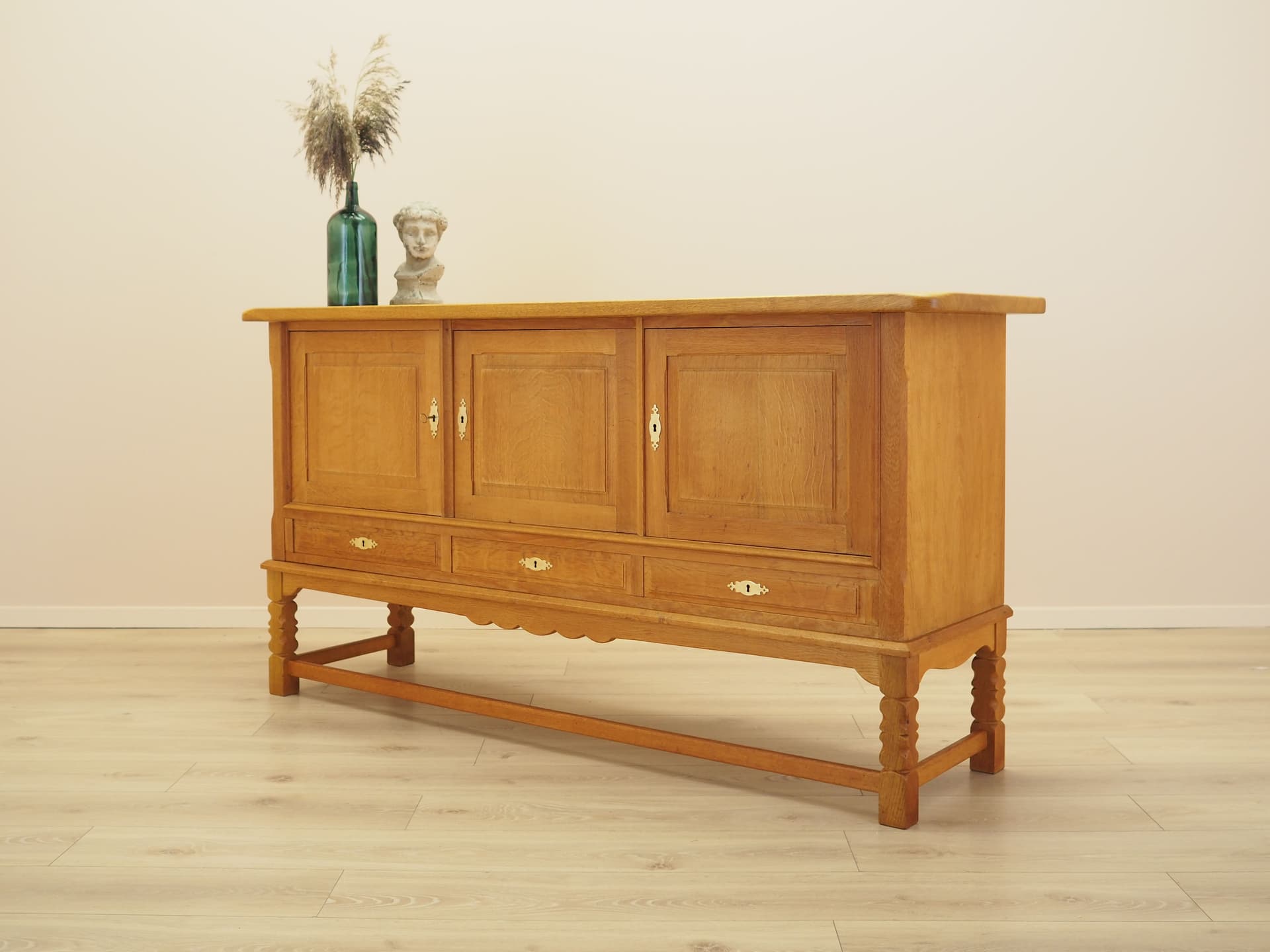 Sideboard, brown oak, by H. Kjærnulf, Denmark, 1960s. - 389004