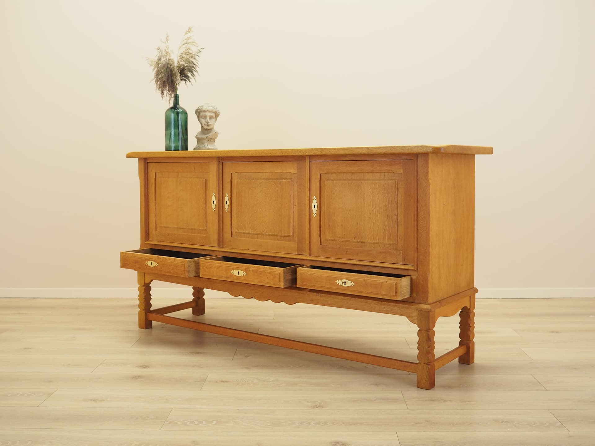 Sideboard, brown oak, by H. Kjærnulf, Denmark, 1960s. - 389005