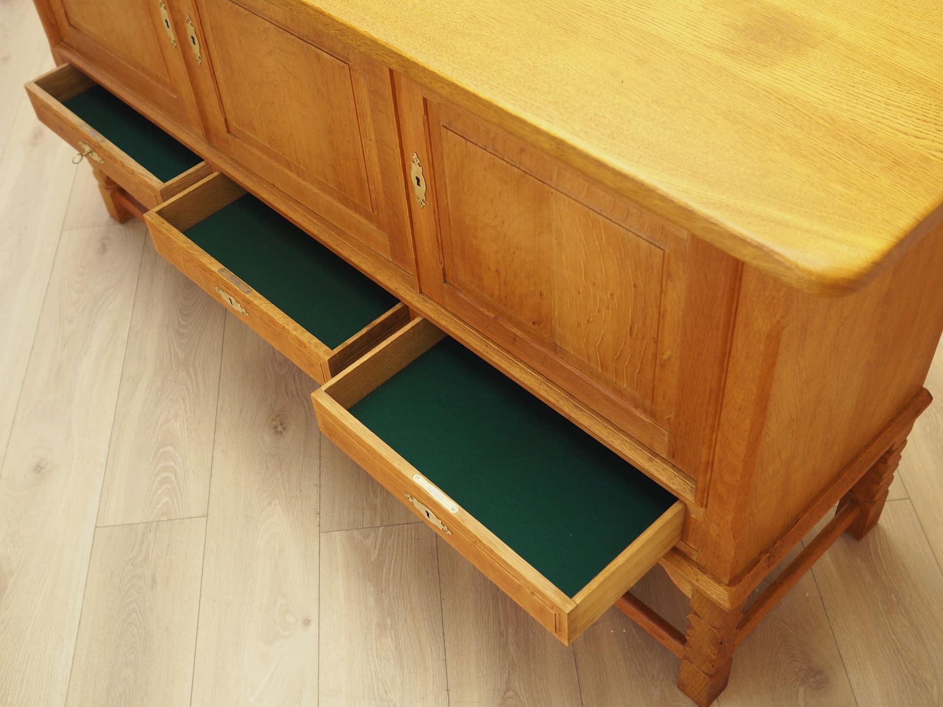 Sideboard, brown oak, by H. Kjærnulf, Denmark, 1960s. - 389013