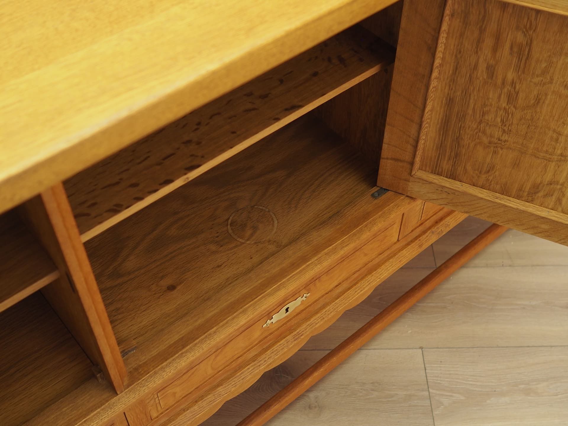 Sideboard, brown oak, by H. Kjærnulf, Denmark, 1960s. - 389010