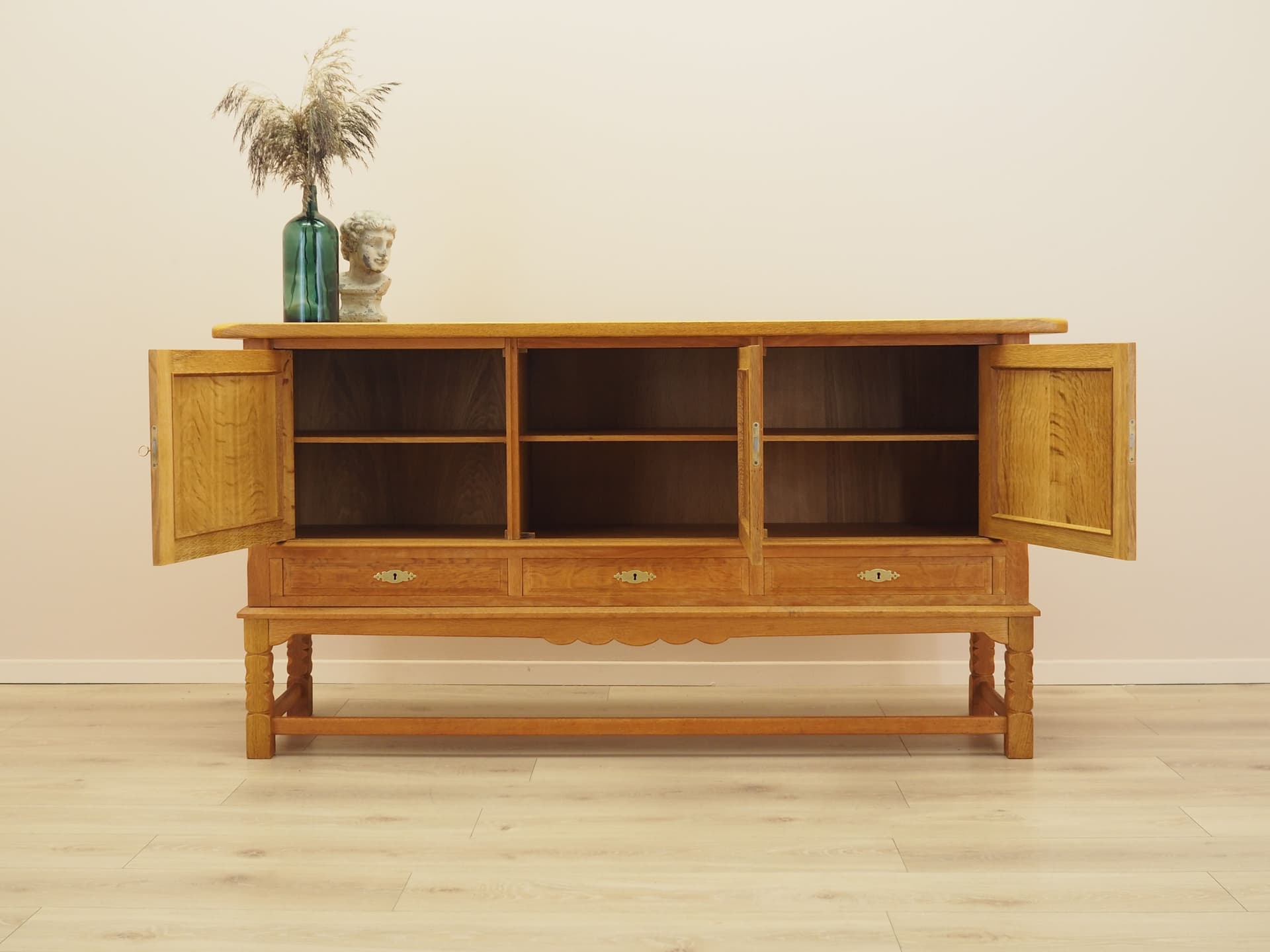 Sideboard, brown oak, by H. Kjærnulf, Denmark, 1960s. - 389003