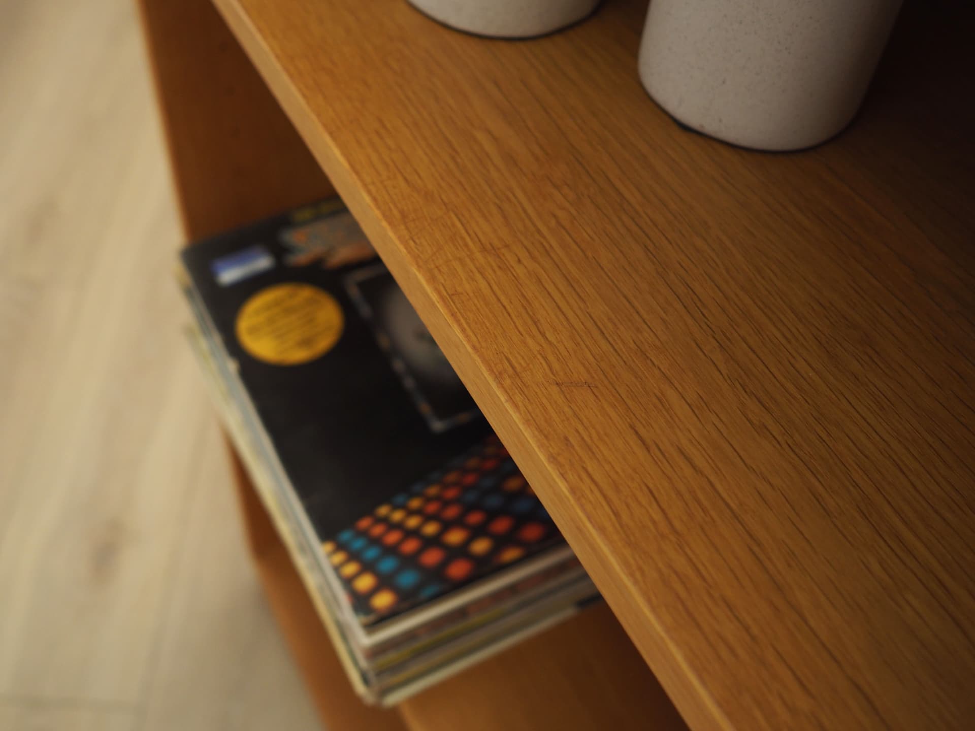 Bookshelf, light ash, Denmark, 1970s. - 389031