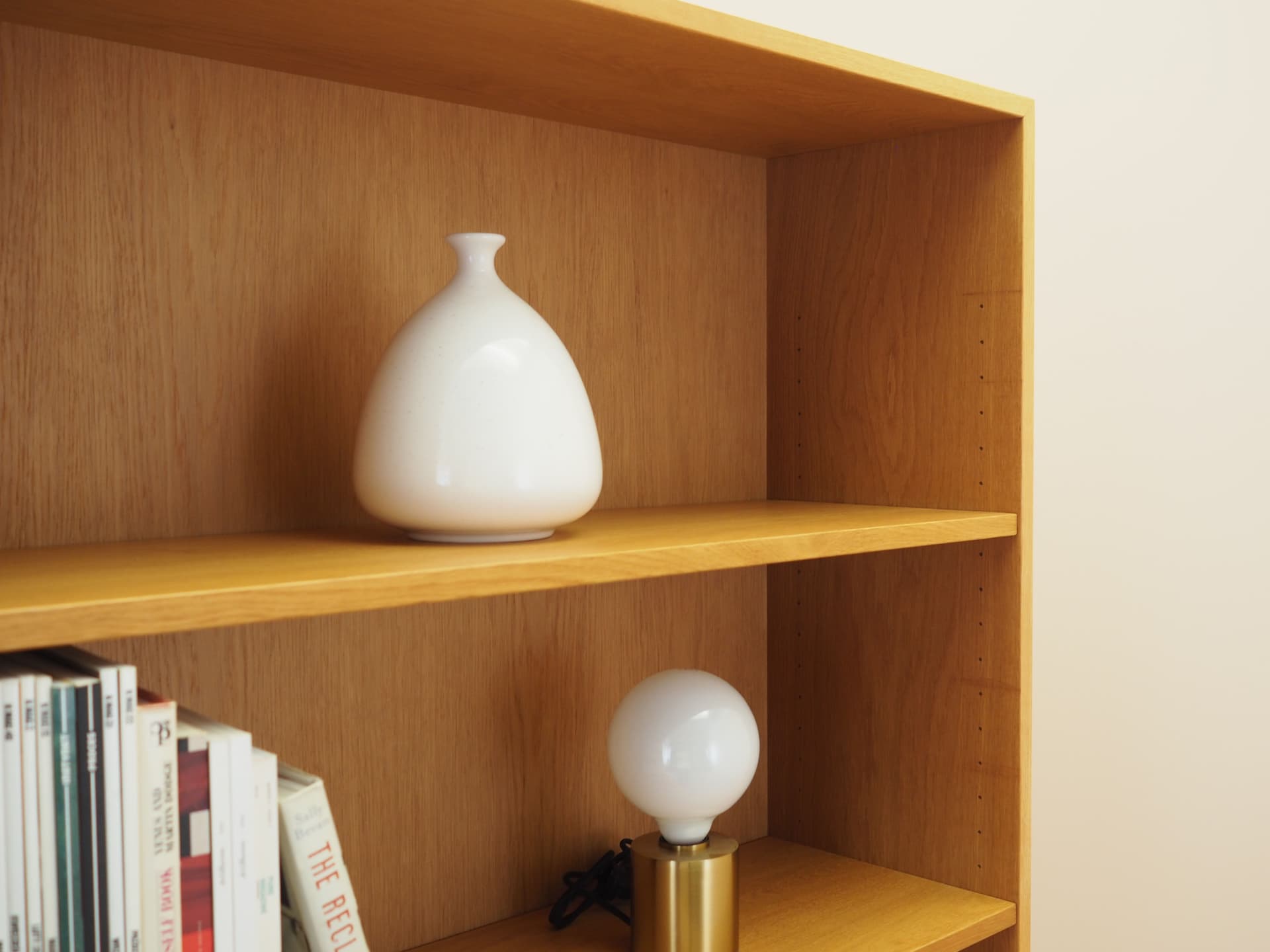 Bookshelf, light ash, Denmark, 1970s. - 389035