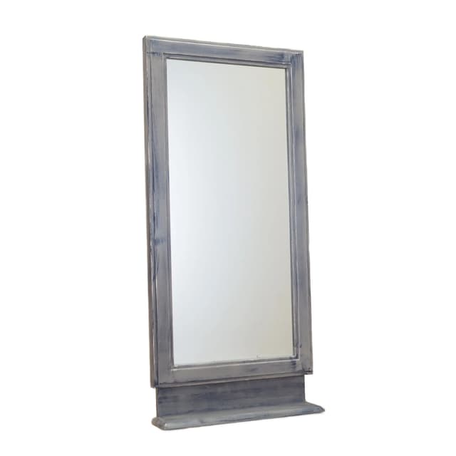 Rectangular mirror, blue grey beech, Denmark, 1960s. - DIMENSION