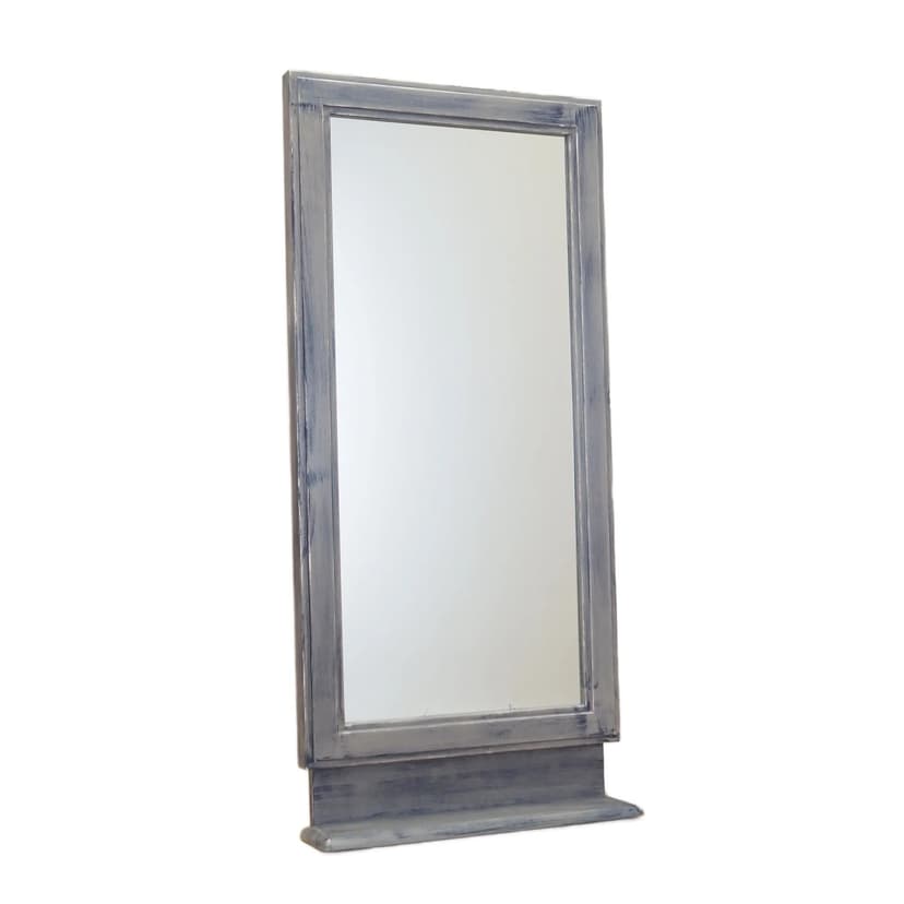 Rectangular mirror, blue grey beech, Denmark, 1960s.