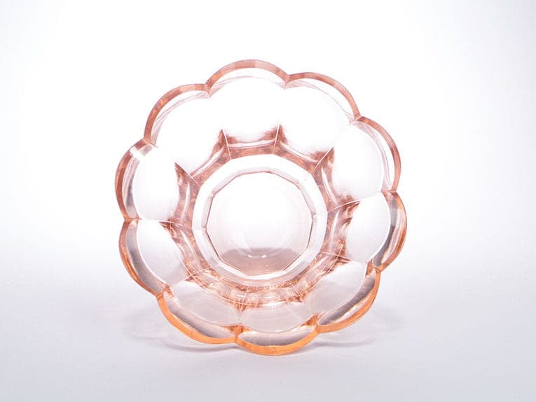 Jardiniere Art Deco, rosaline crystal, Moser, Czechia, 1920s - 389251