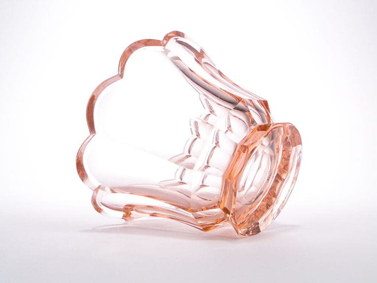 Jardiniere Art Deco, rosaline crystal, Moser, Czechia, 1920s - 389247