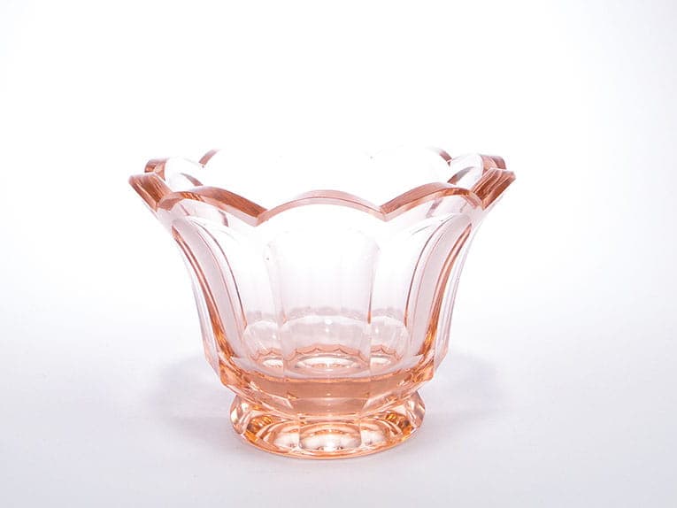 Jardiniere Art Deco, rosaline crystal, Moser, Czechia, 1920s - 389248
