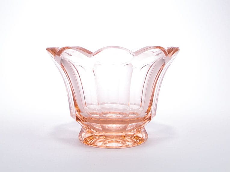 Jardiniere Art Deco, rosaline crystal, Moser, Czechia, 1920s - 389250