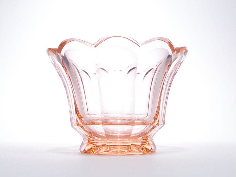 Jardiniere Art Deco, rosaline crystal, Moser, Czechia, 1920s - 389249