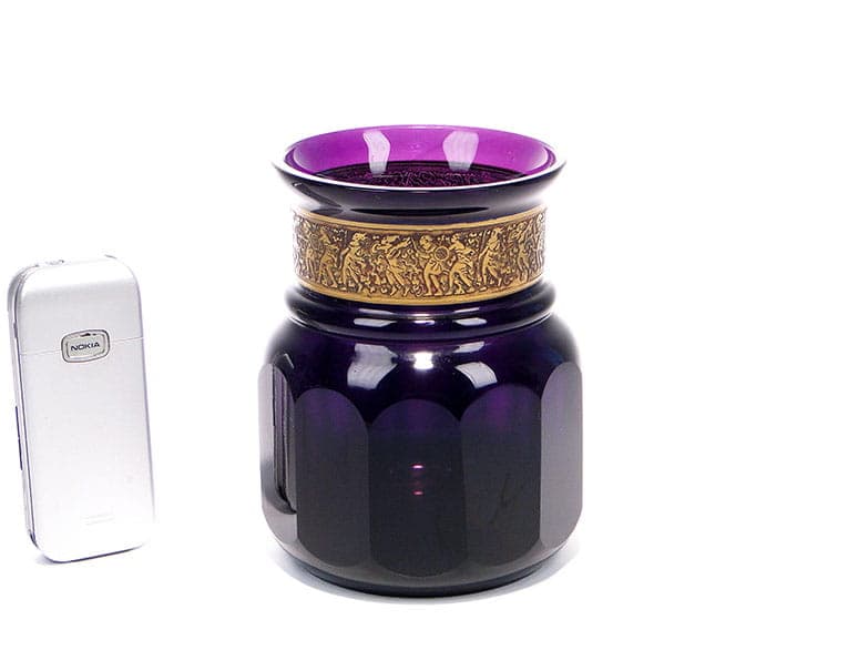 Vase Art Deco, amethyst crystal, gilt, Ludwik Moser & Sohne, Bohemia, 1920s - 389332