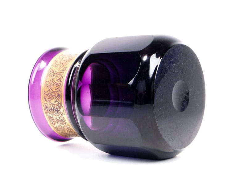 Vase Art Deco, amethyst crystal, gilt, Ludwik Moser & Sohne, Bohemia, 1920s - 389336
