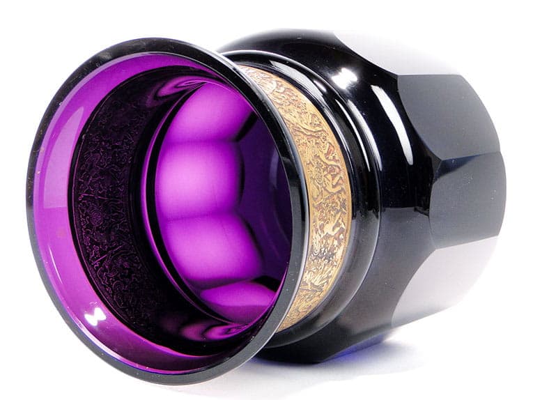 Vase Art Deco, amethyst crystal, gilt, Ludwik Moser & Sohne, Bohemia, 1920s - 389335