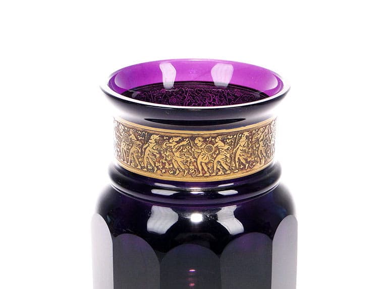 Vase Art Deco, amethyst crystal, gilt, Ludwik Moser & Sohne, Bohemia, 1920s - 389333