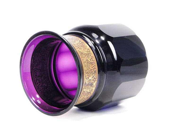 Vase Art Deco, amethyst crystal, gilt, Ludwik Moser & Sohne, Bohemia, 1920s - 389331