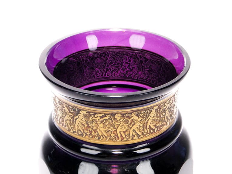 Vase Art Deco, amethyst crystal, gilt, Ludwik Moser & Sohne, Bohemia, 1920s - 389334