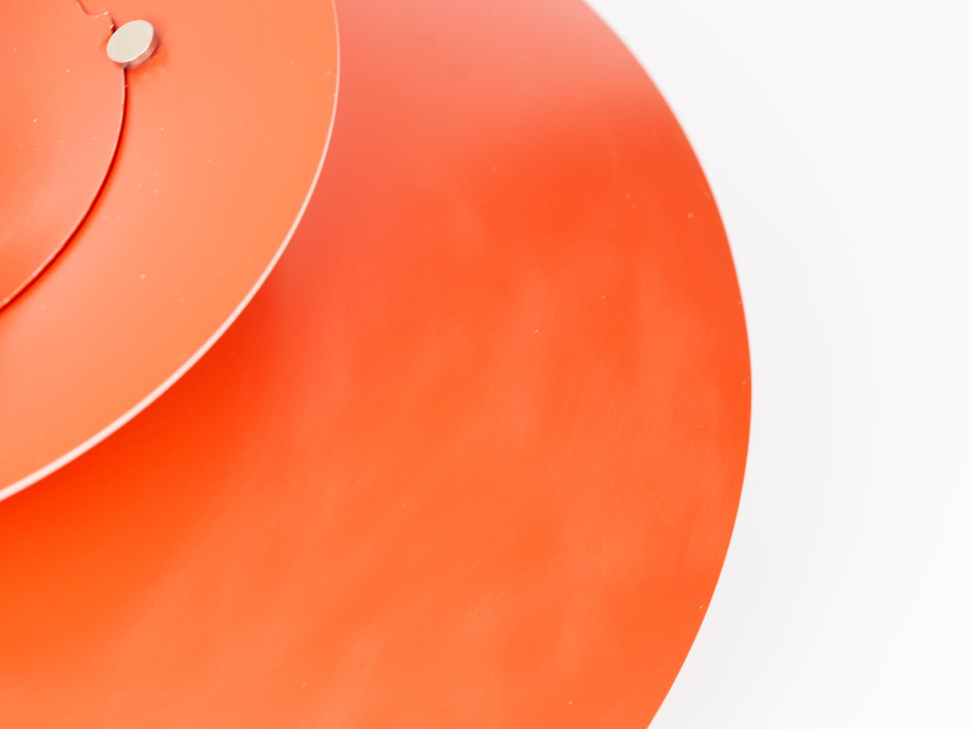 Pendant lamp PH 5, red aluminium, by P. Henningsen, Louis Poulsen, Denmark, 1960s. - 389360
