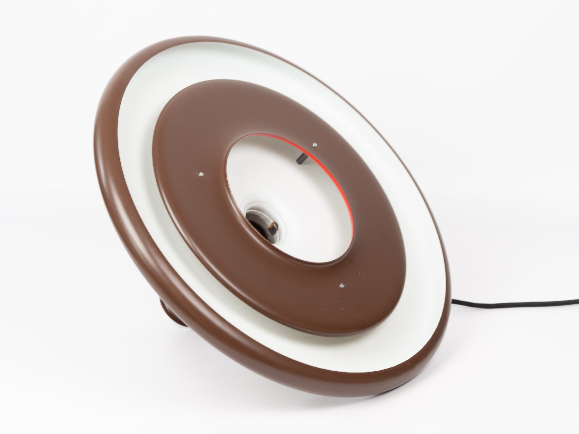 Pendant lamp Optima, brown metal, by H. Due, Fog & Mørup, Denmark, 1970s. - 389384