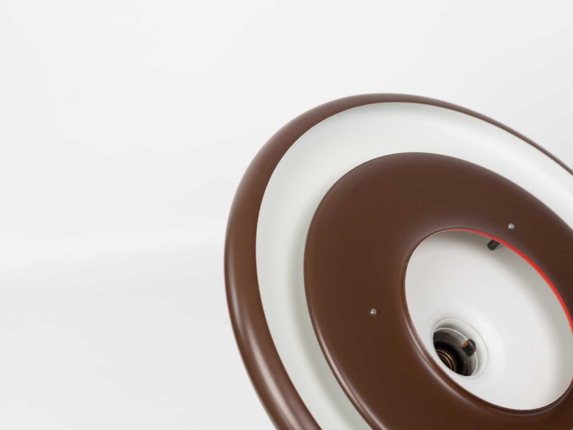 Pendant lamp Optima, brown metal, by H. Due, Fog & Mørup, Denmark, 1970s. - 389388