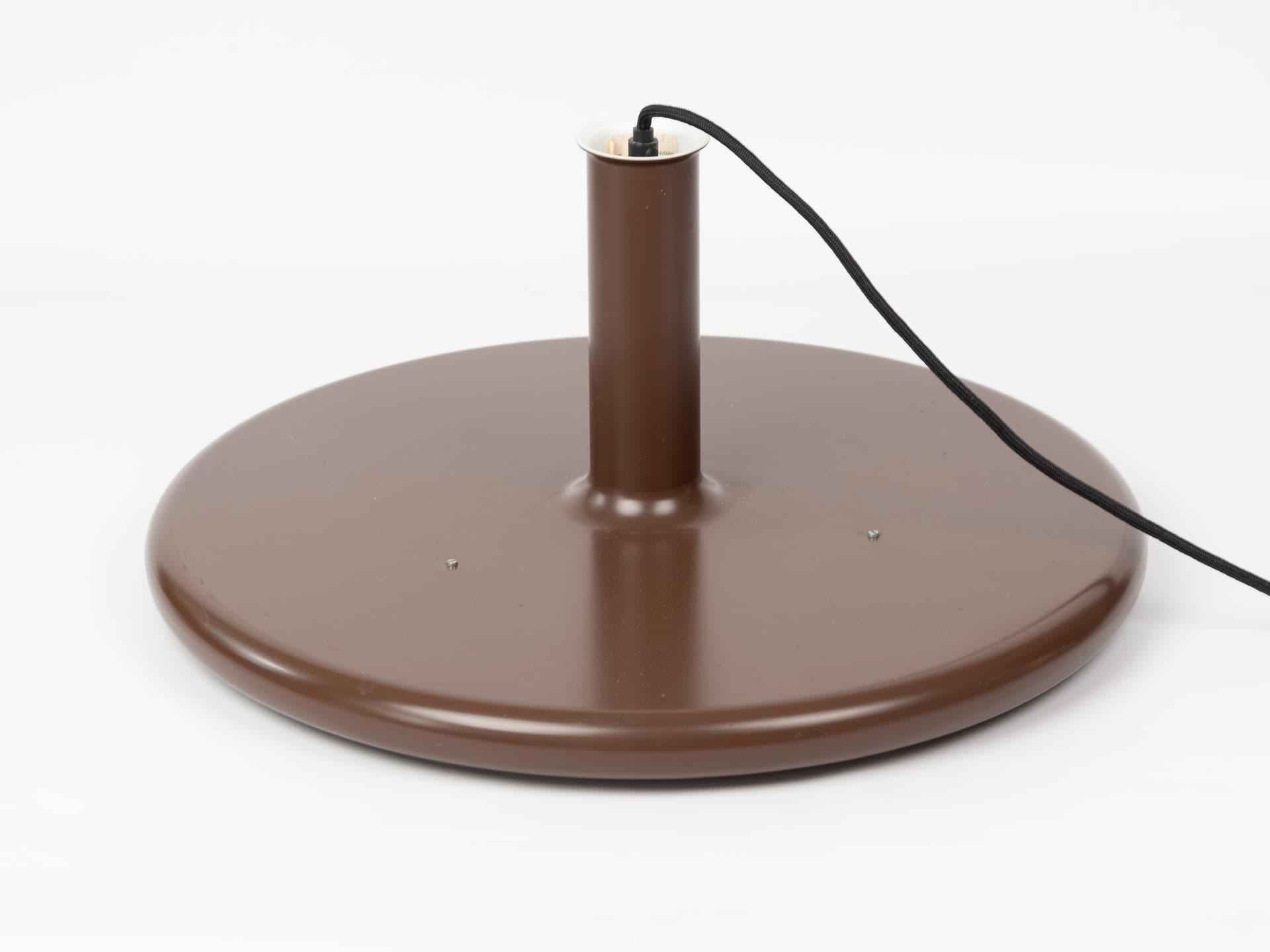 Pendant lamp Optima, brown metal, by H. Due, Fog & Mørup, Denmark, 1970s. - 389381