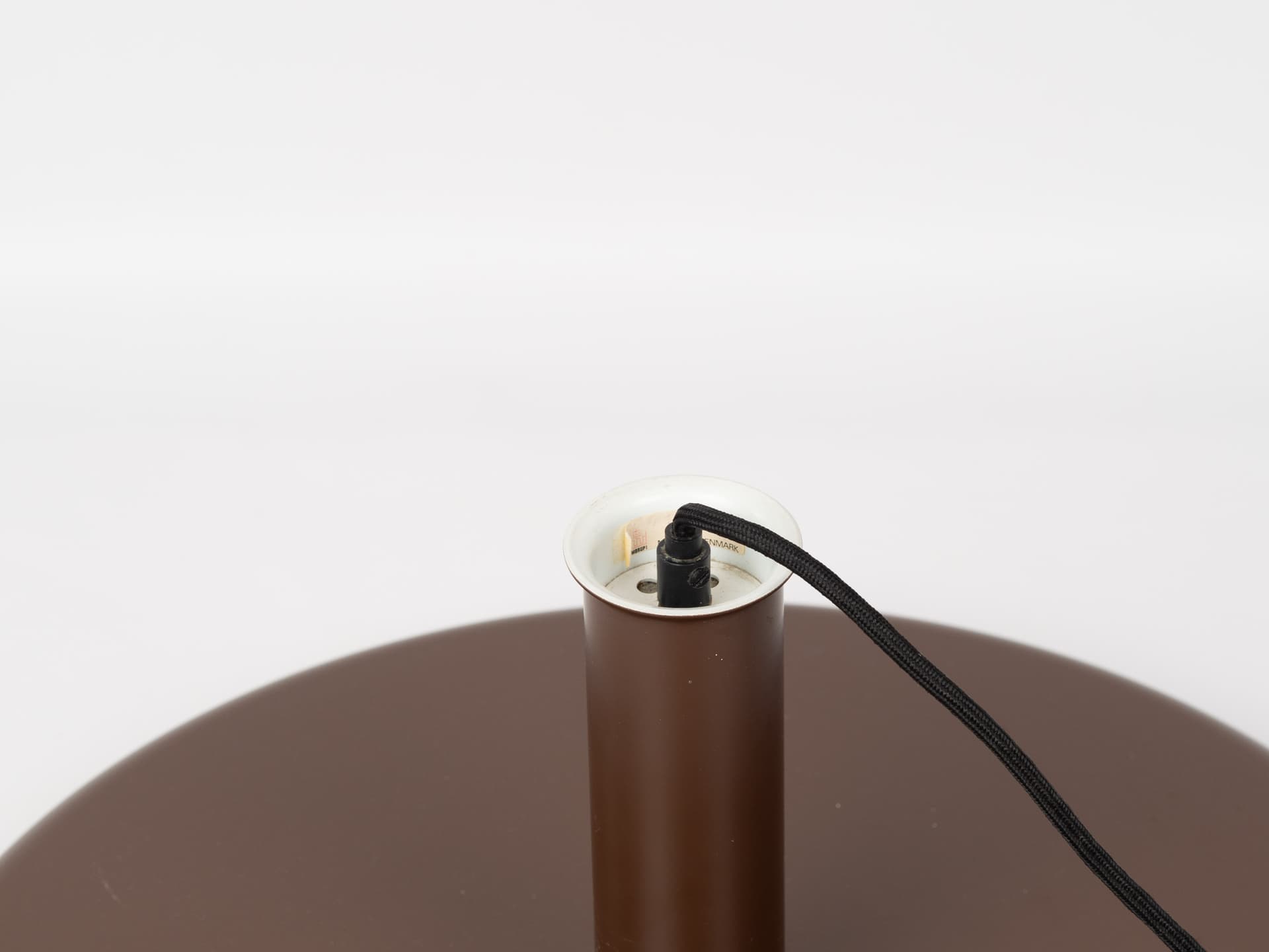 Pendant lamp Optima, brown metal, by H. Due, Fog & Mørup, Denmark, 1970s. - 389382