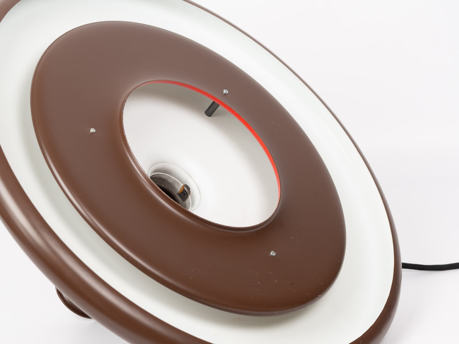 Pendant lamp Optima, brown metal, by H. Due, Fog & Mørup, Denmark, 1970s. - 389385
