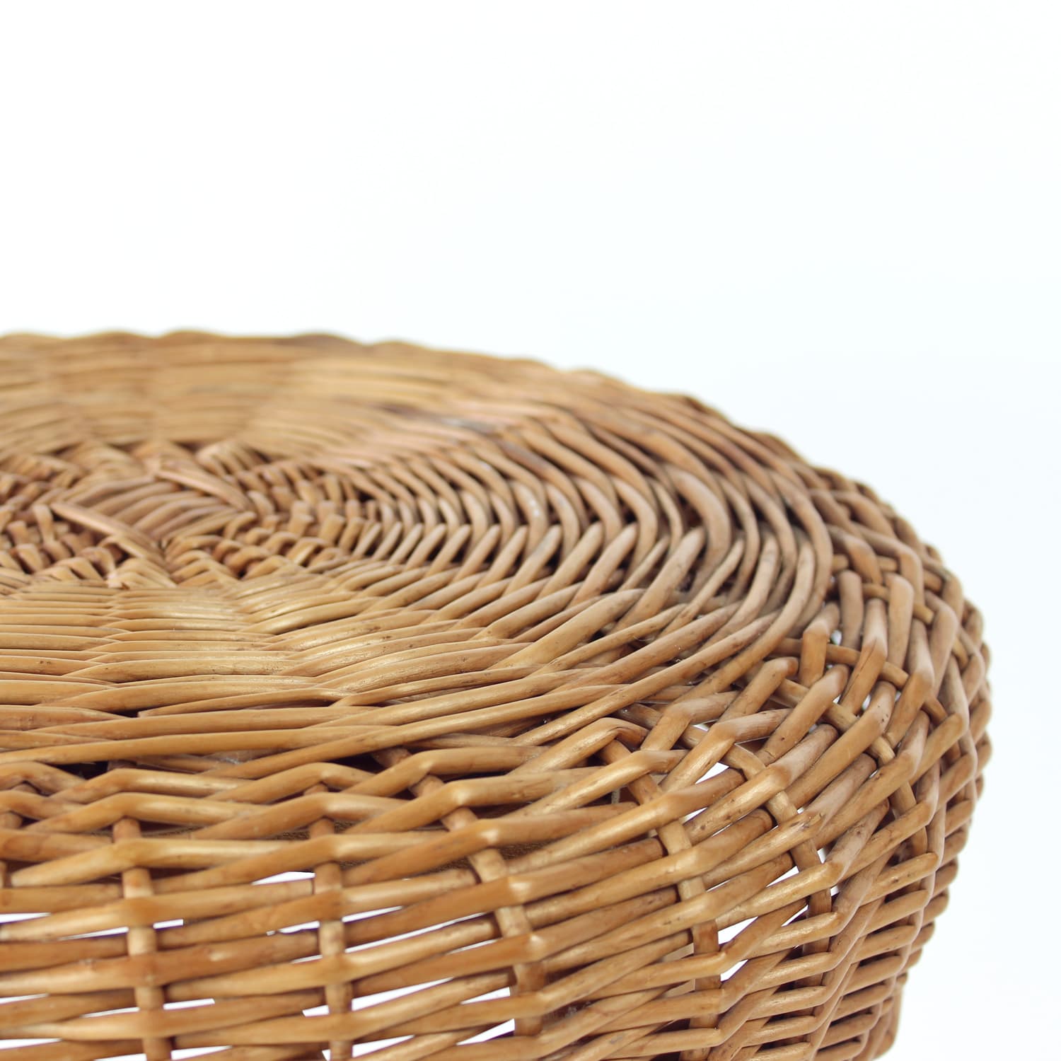 Stool, brown rattan, Czechoslovakia, 1960s - 389390