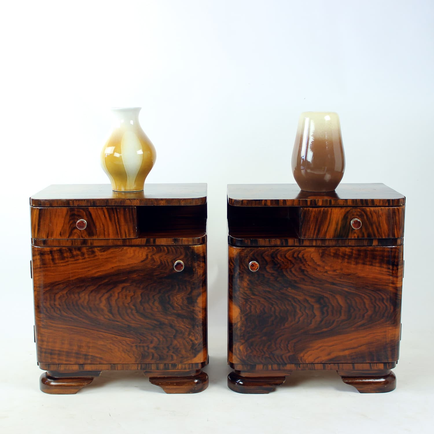 Wazon, brązowy, porcelana, lata 60. - 389445