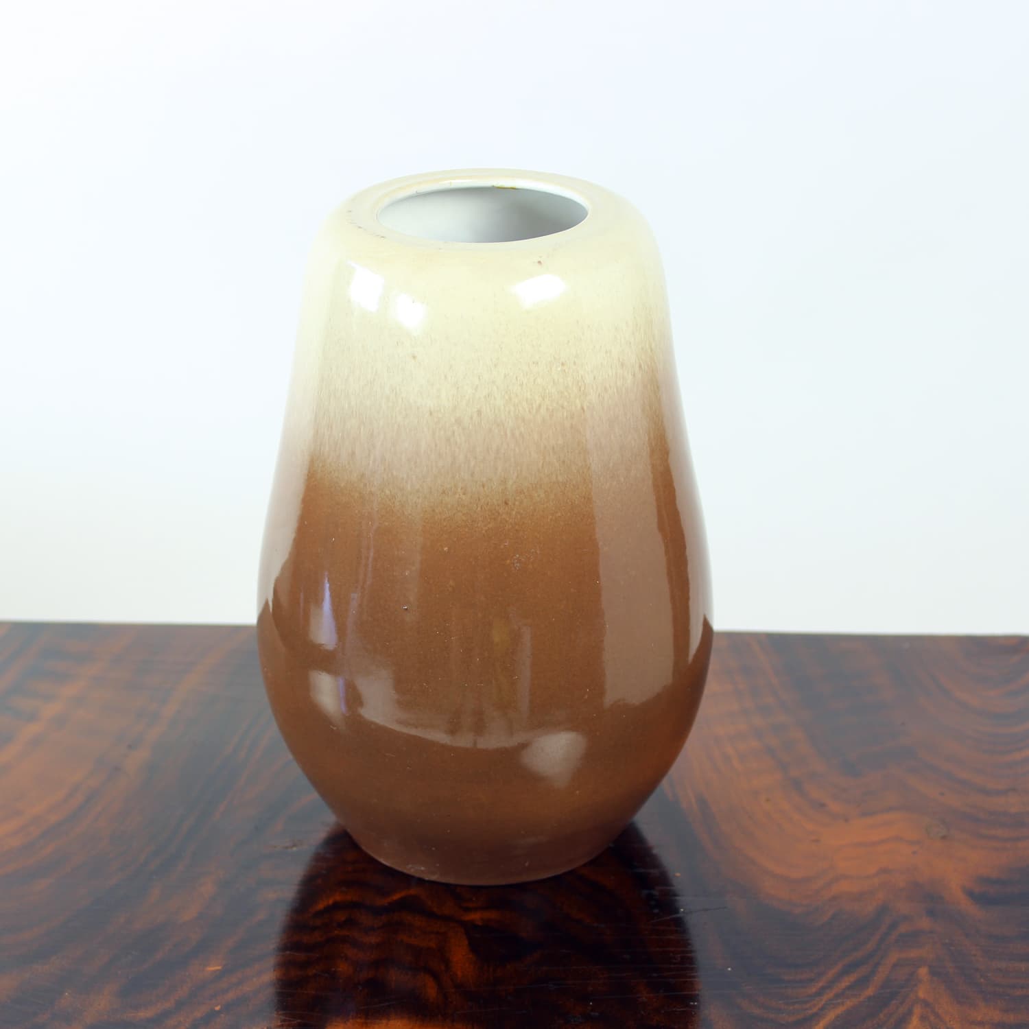 Wazon, brązowy, porcelana, lata 60. - 389441