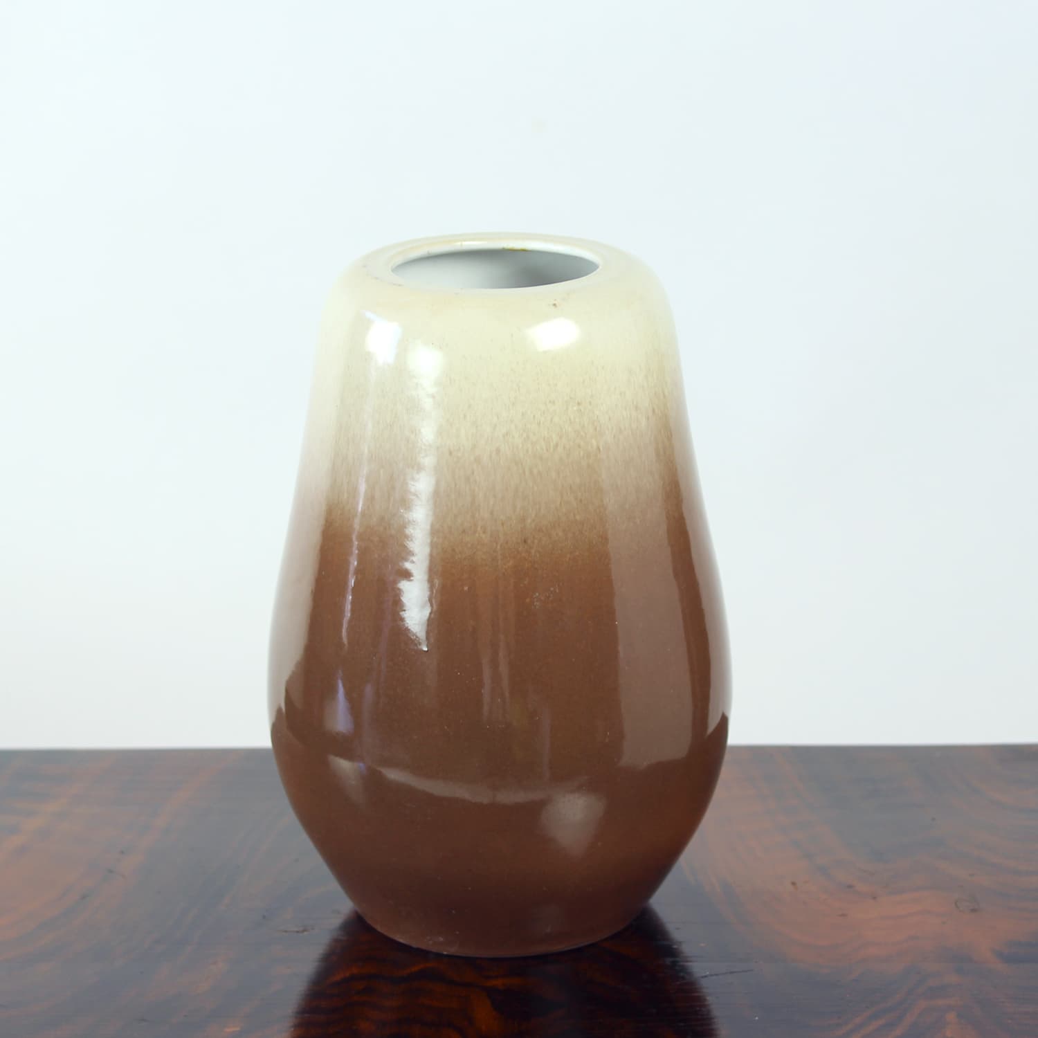 Wazon, brązowy, porcelana, lata 60. - 389439