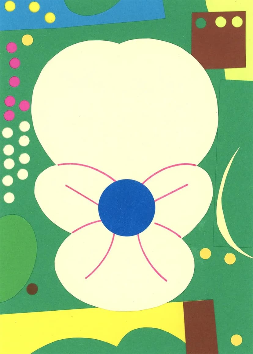 Poster Pansy Collage 50x70, by J. Legrand, Paper Collective