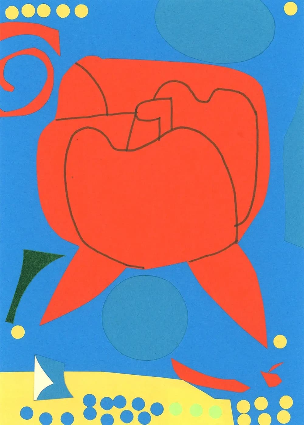 Poster Rose Collage 50x70, by J. Legrand, Paper Collective