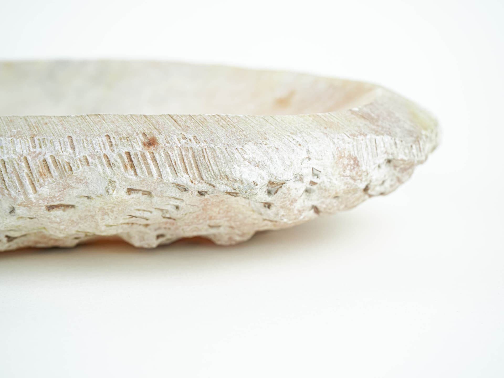 Platter Organic, white beige, alabaster, Denmark, 1970s. - 389614