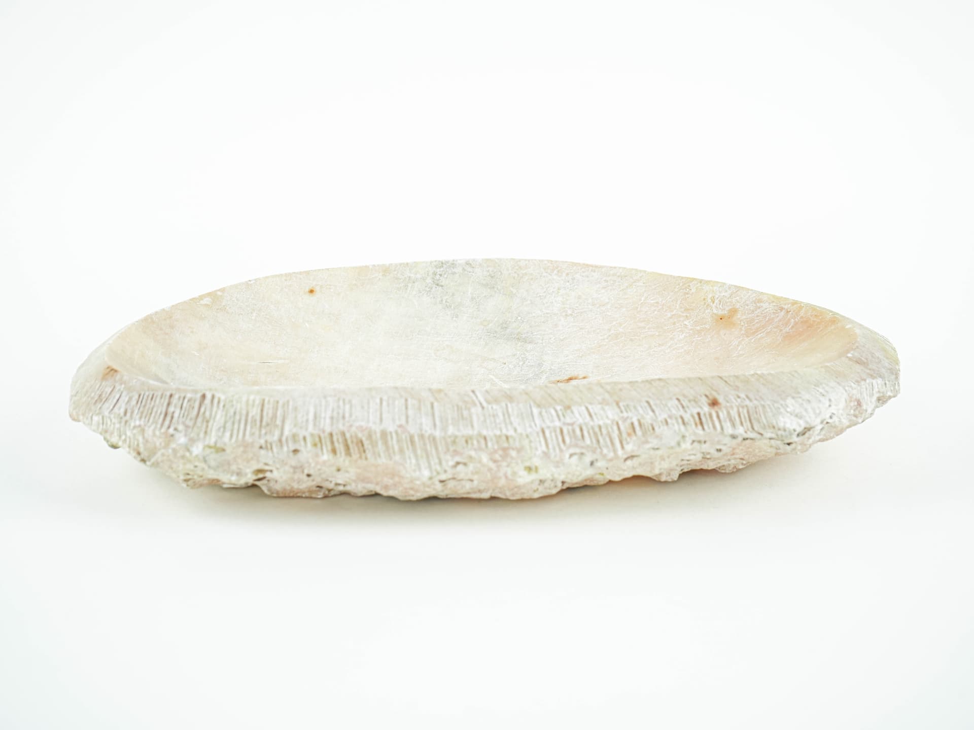 Platter Organic, white beige, alabaster, Denmark, 1970s. - 389612
