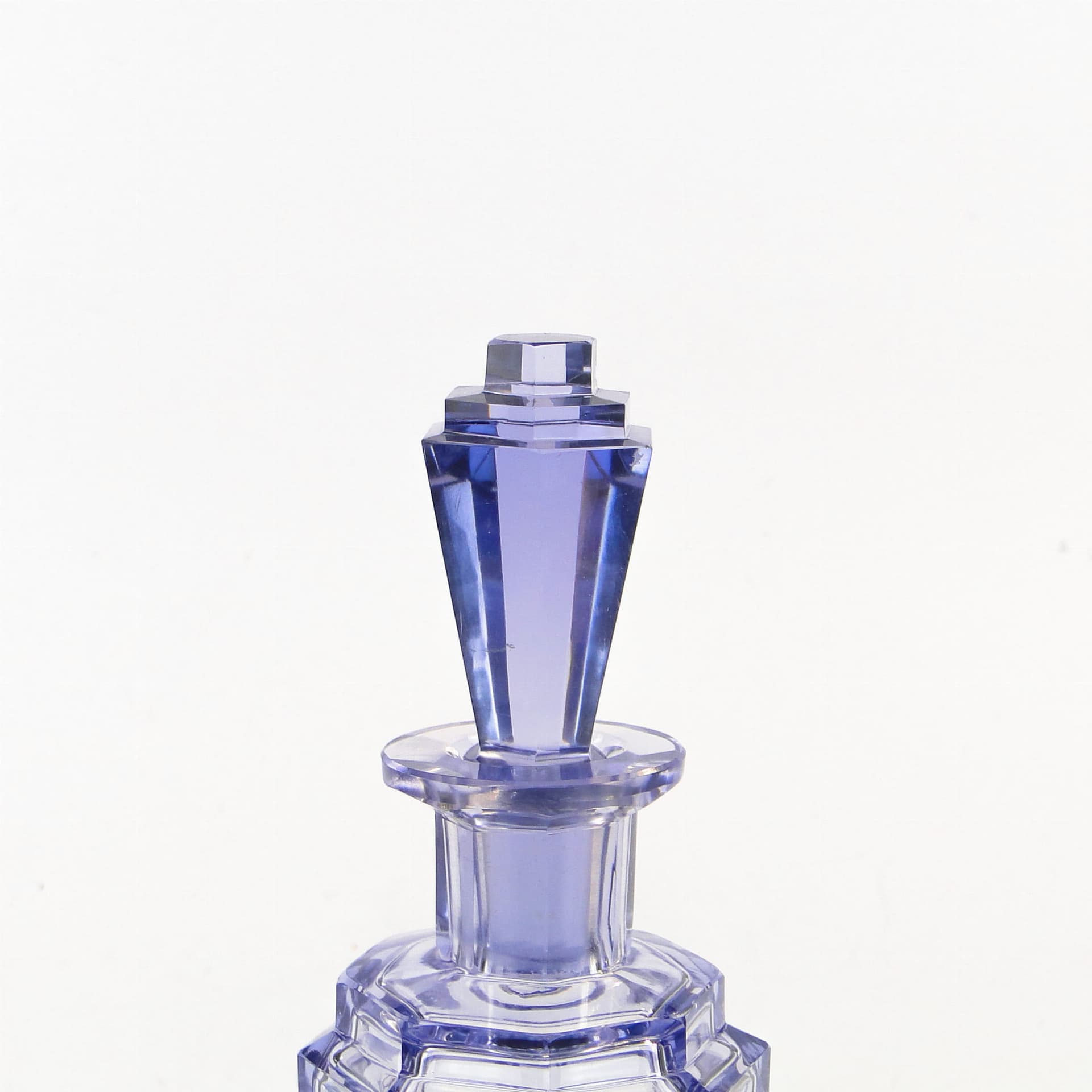 Decanter Art Deco, lavender crystal, by J. Hoffmann, 1920s - 389685