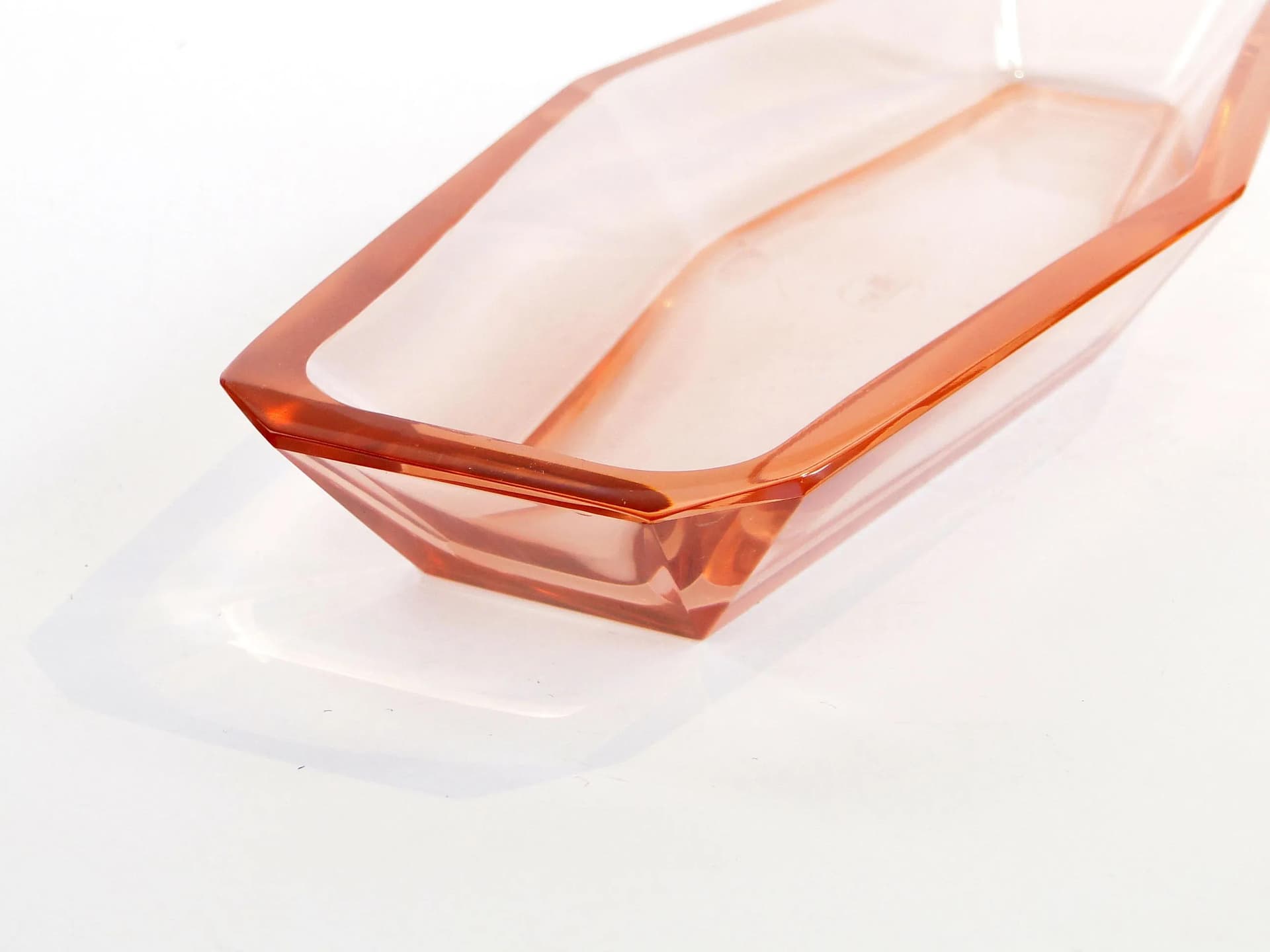 Jewelry Tray Art Deco, clear crystal, Moser, Czechoslovakia, 1930s. - 389722