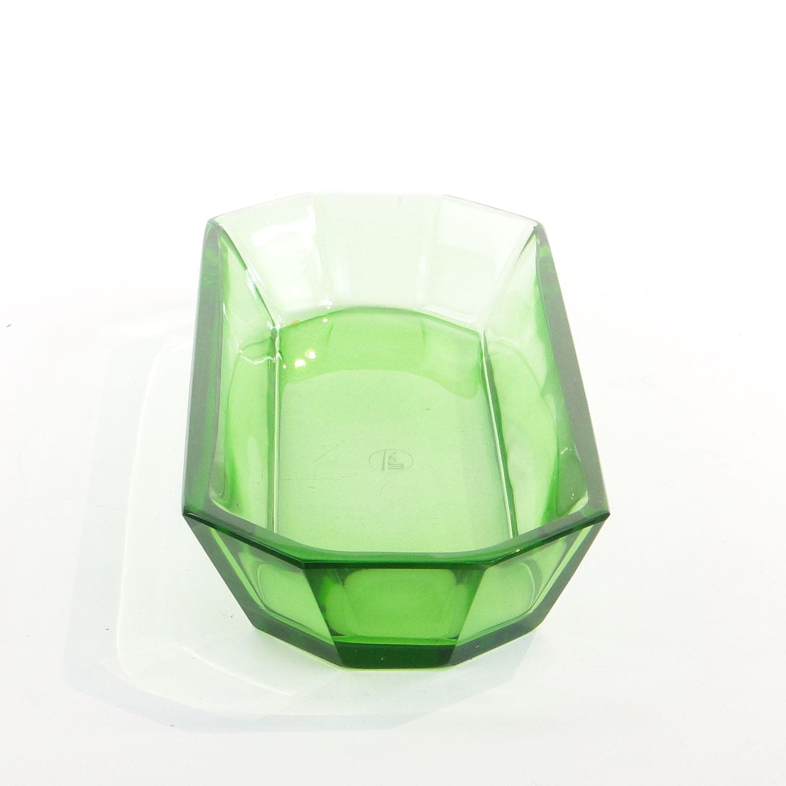 Jewelry Tray Art Deco, green crystal, Moser, Czechoslovakia, 1930s - 389819