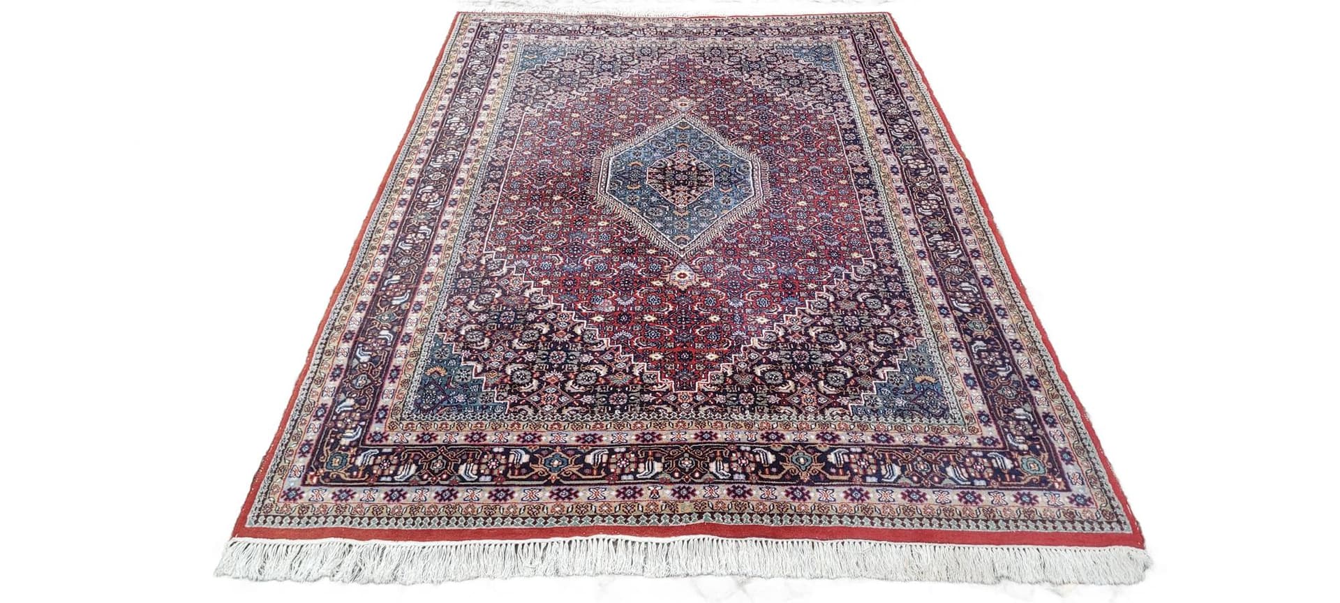 Rug Bidjar, 320x200 cm, red blue wool, India