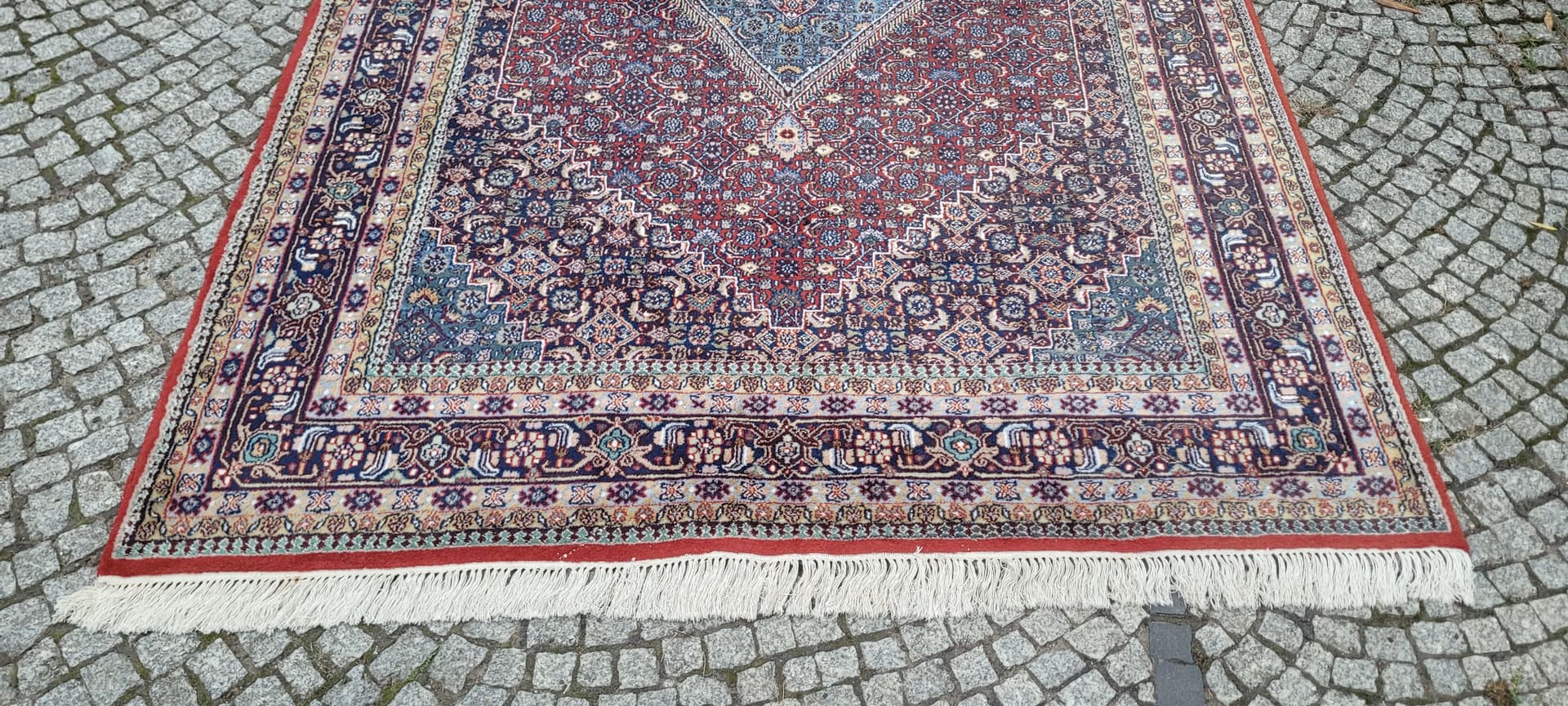 Rug Bidjar, 320x200 cm, red blue wool, India - 389870
