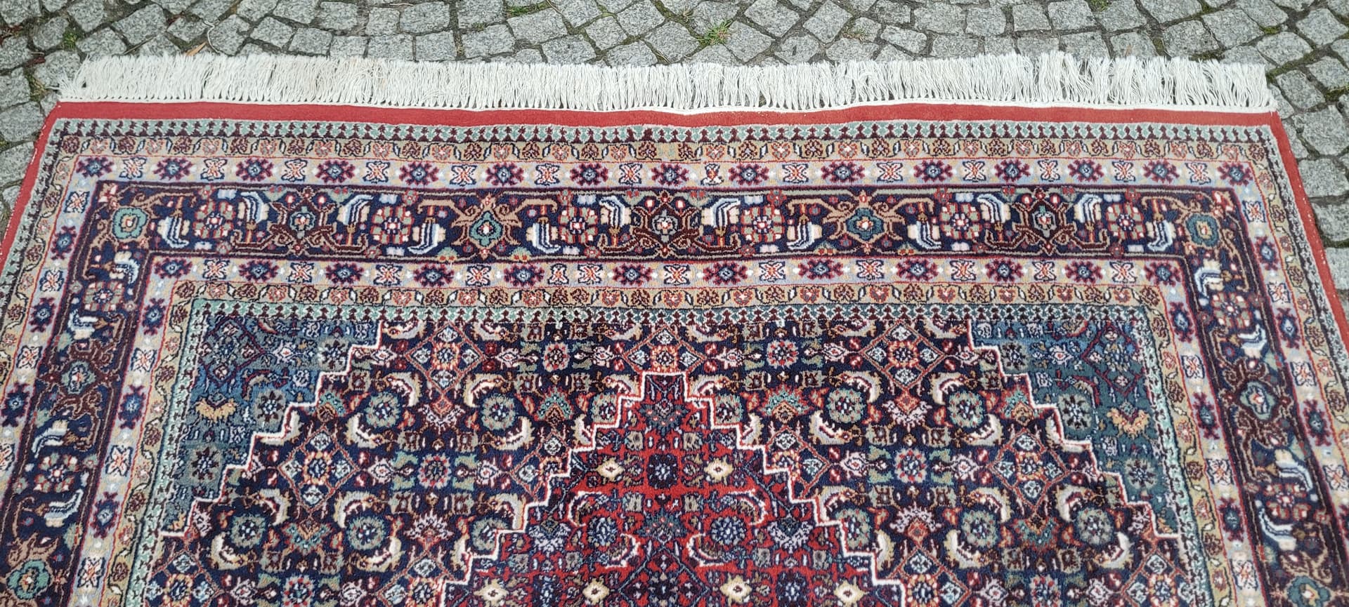 Rug Bidjar, 320x200 cm, red blue wool, India - 389867