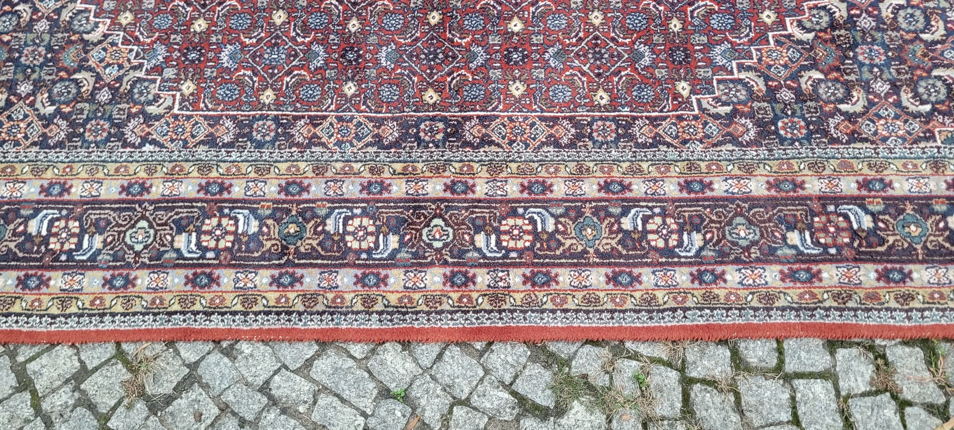 Rug Bidjar, 320x200 cm, red blue wool, India - 389872