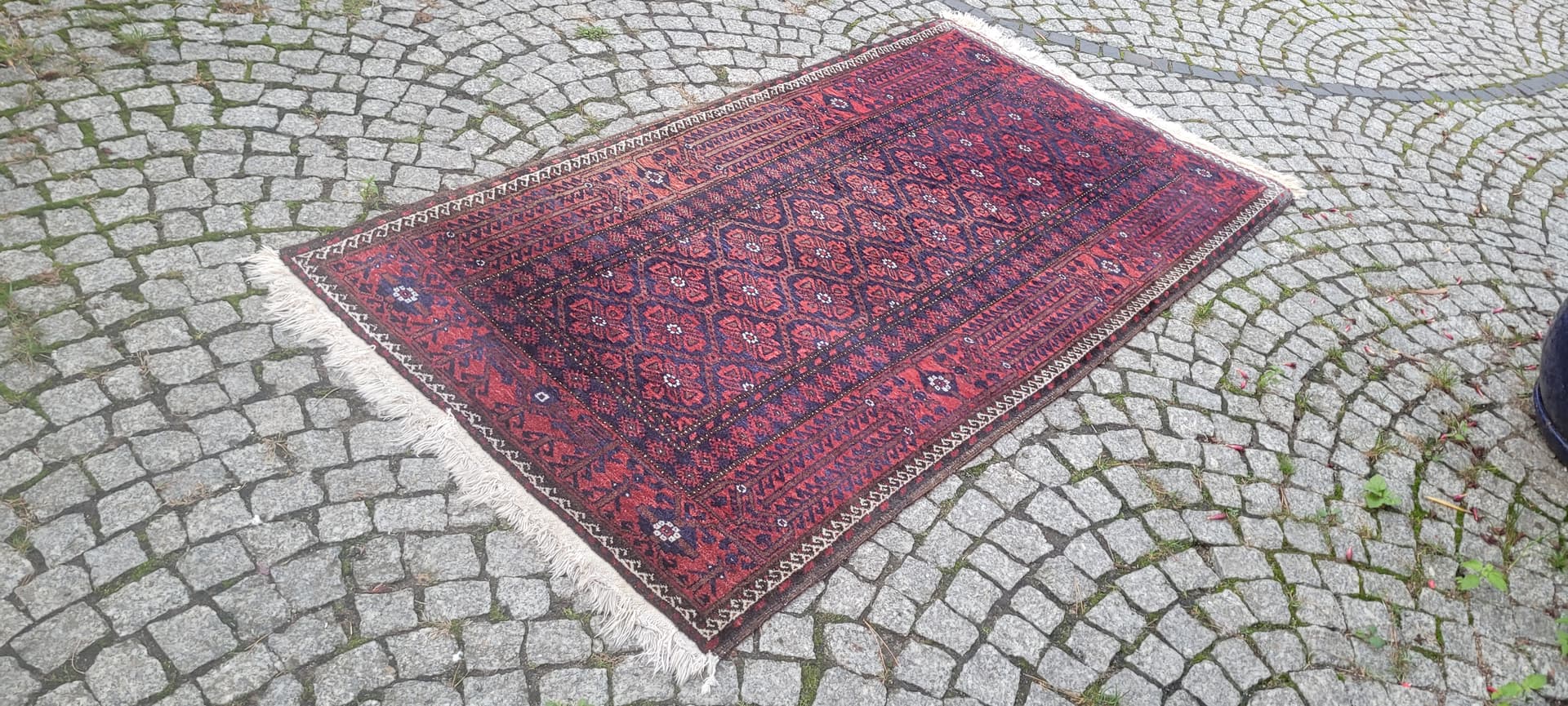 Rug Beluch, Persian, red blue, wool cotton, Iran, 1990s, 100x200 cm - 390001