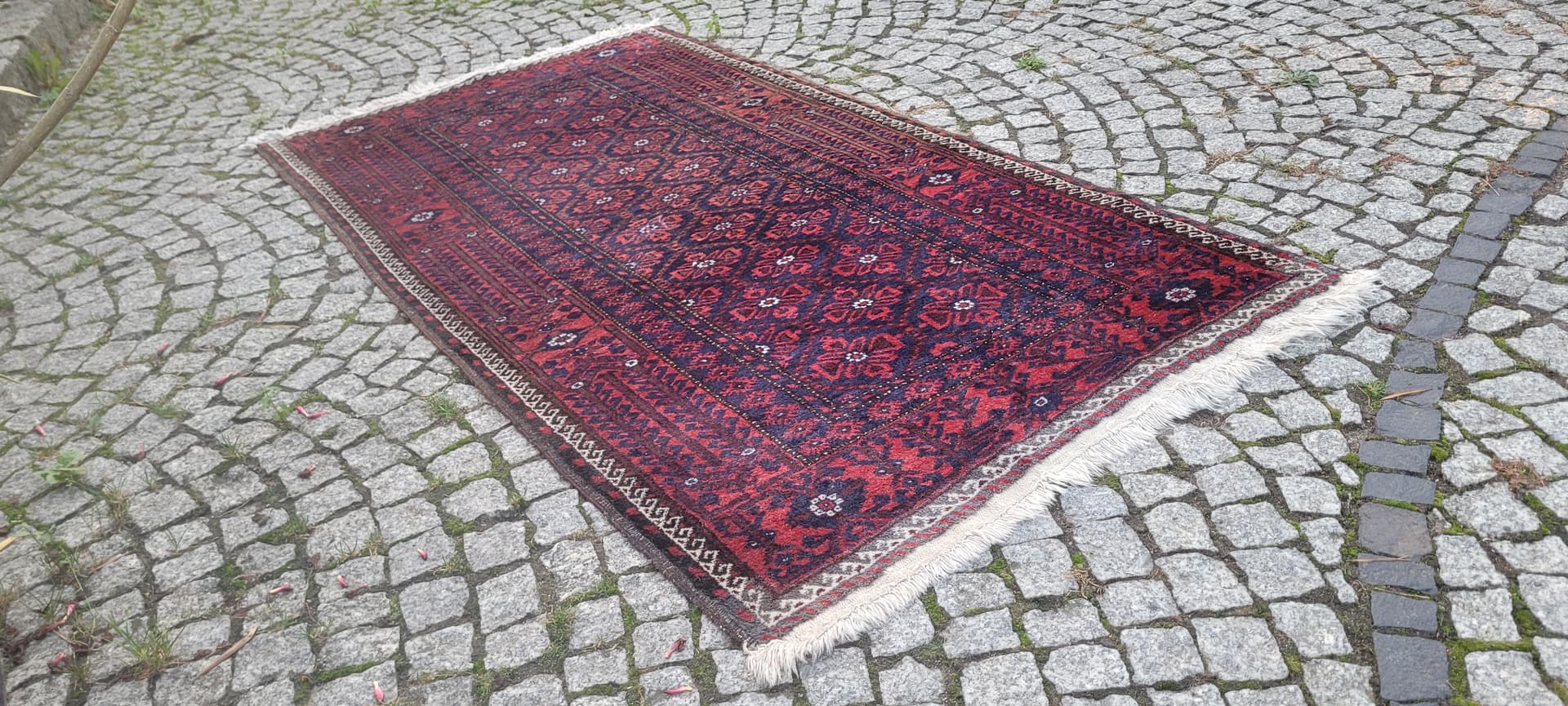 Rug Beluch, Persian, red blue, wool cotton, Iran, 1990s, 100x200 cm - 390002