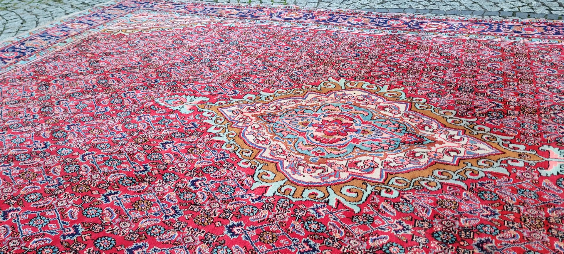 Rug Bidjar 360x225 cm, red, wool, Iran - 390069