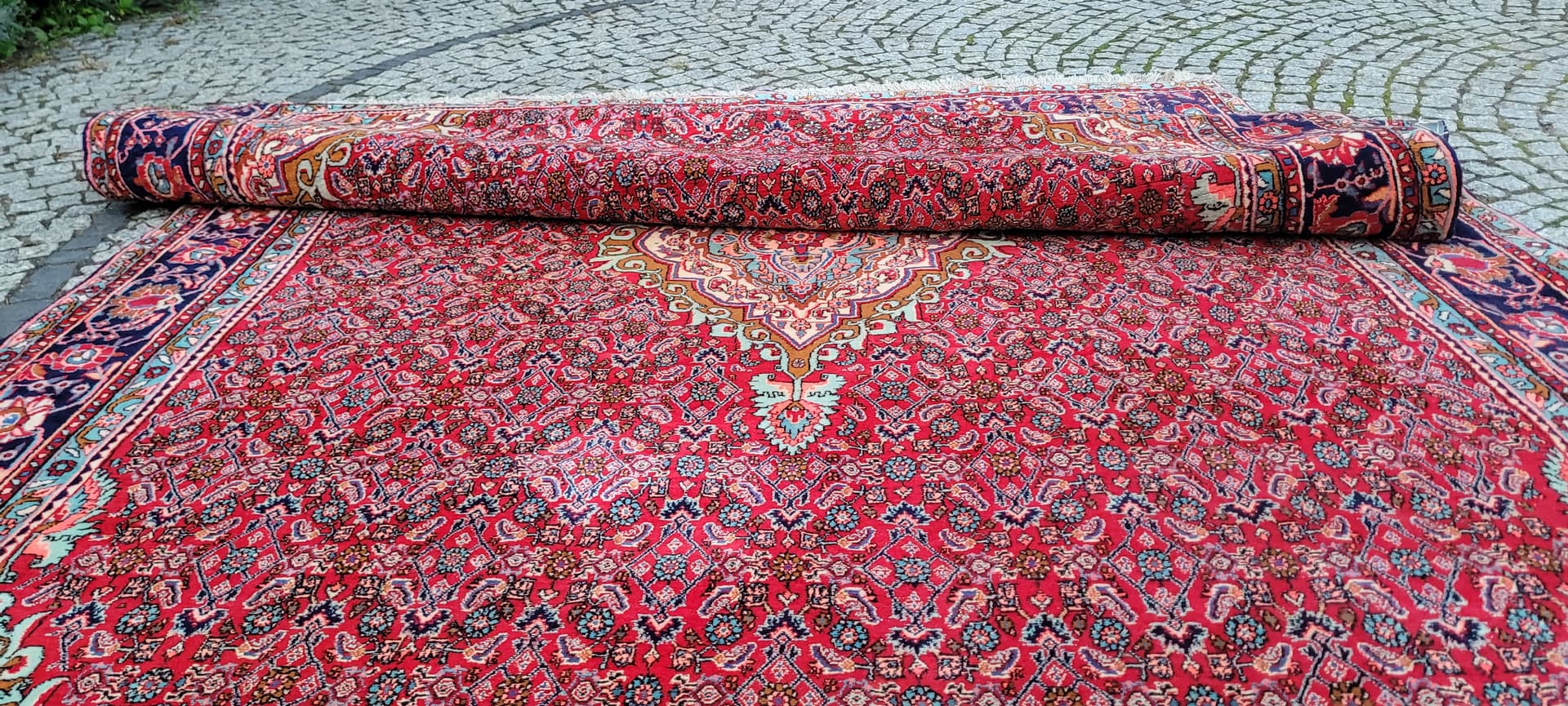 Rug Bidjar 360x225 cm, red, wool, Iran - 390068
