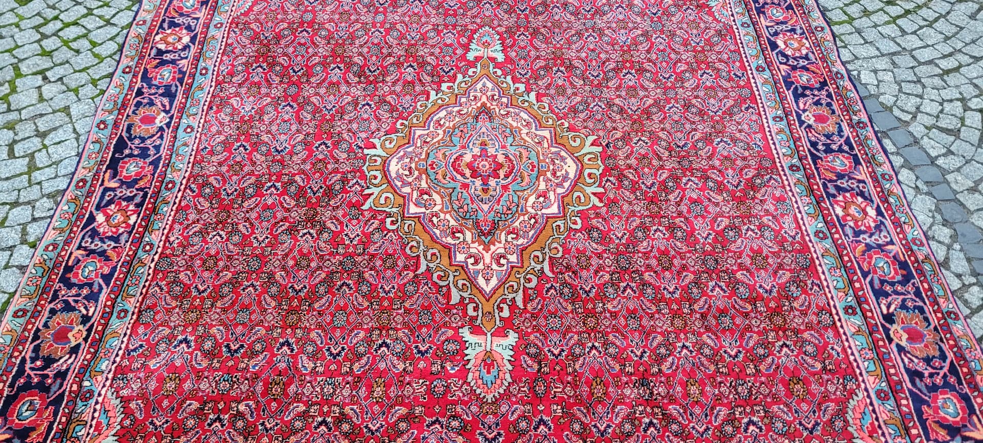 Rug Bidjar 360x225 cm, red, wool, Iran - 390070